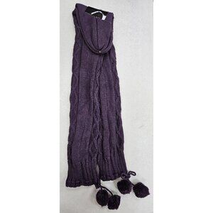 Women Long Socks Crochet Over Knit Winter Knee Leg Warmers Boot Cuff w/ Pompoms
